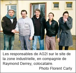 Les responsables d'Ag2i sur le site de la zone industrielle de Fleurance / Photo Le Sud-Ouest